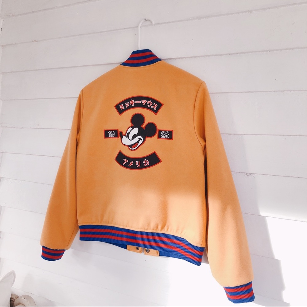 Mickey Mouse Japanese Style Varsity Utility Bomber Jacket 💛